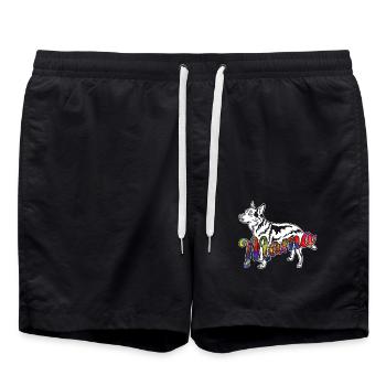 Australian Cattle Dog Australian Cattle Dog Mama - Swim Trunks - black - Front - AI Model Male 185 light (185cm)