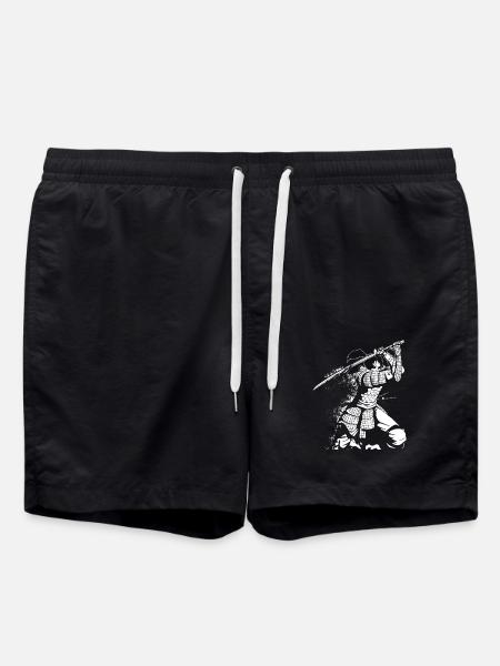 Kanji Japan Katana Sword Ninja Samurai - Swim Trunks - black