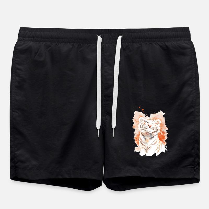 White Tiger - Swim Trunks - black
