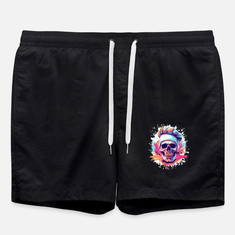 Koch Skull - Swim Trunks - black