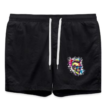 Punk Skull Party - Short de bain - noir - Devant - AI Model Male 185 light (185cm)