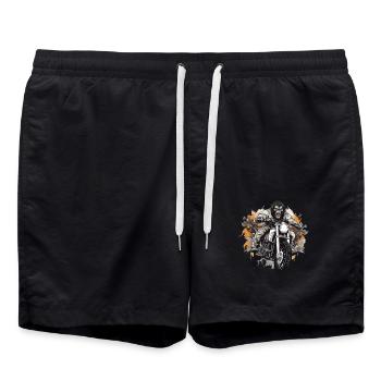 Moto Gorilla Biker - Short de bain - noir - Devant - AI Model Male 185 light (185cm)