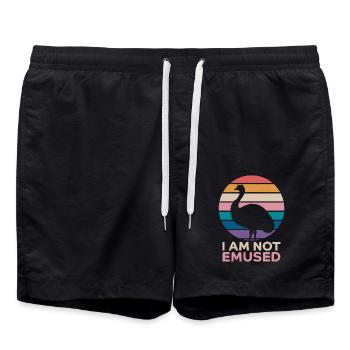 Emu Saying Australia Emus Funny Emu Gift - Swim Trunks - black - Front - AI Model Male 185 light (185cm)