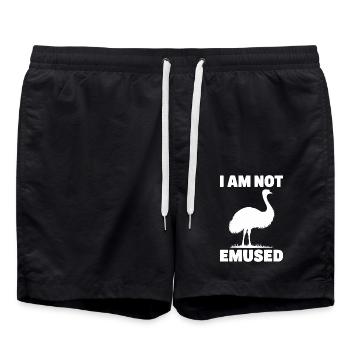 Emu Saying Australia Emus Funny Emu Gift - Swim Trunks - black - Front - AI Model Male 185 light (185cm)
