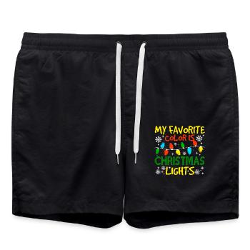 My Favorite Colors Is Christmas Lights - Swim Trunks - black - Front - AI Model Male 185 light (185cm)
