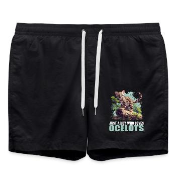 Ocelots Ocelot - Swim Trunks - black - Front - AI Model Male 185 light (185cm)