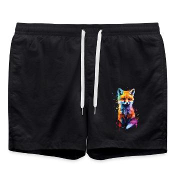 Renard - Short de bain - noir - Devant - AI Model Male 185 light (185cm)