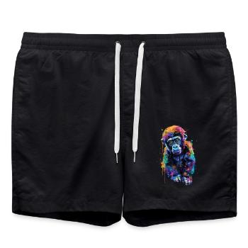 Gorille - Short de bain - noir - Devant - AI Model Male 185 light (185cm)
