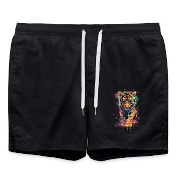 Tiger - Swim Trunks - black - Front - AI Model Male 185 light (185cm)