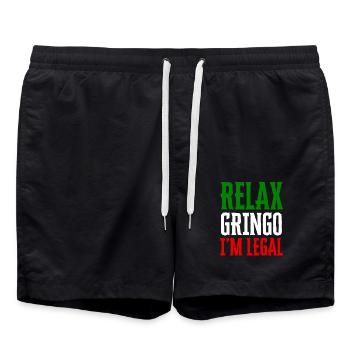 Relax Gringo Je suis légal Drôle d’immigration - Short de bain - noir - Devant - AI Model Male 185 light (185cm)