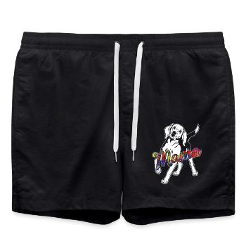 Beagle Beagle Mama - Swim Trunks - black - Front - AI Model Male 185 light (185cm)