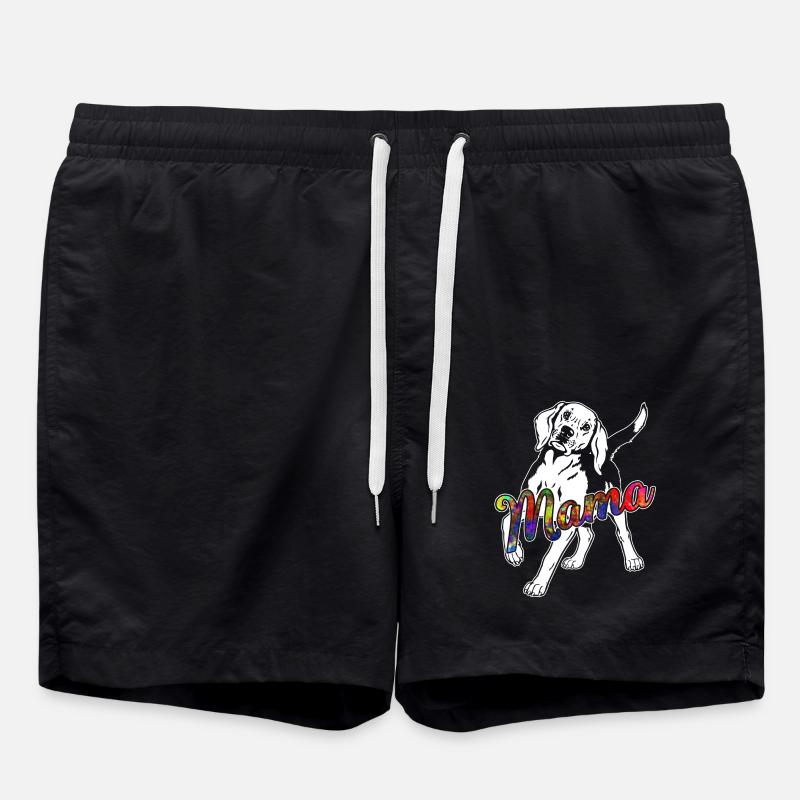 Beagle Beagle Mama - Swim Trunks - black