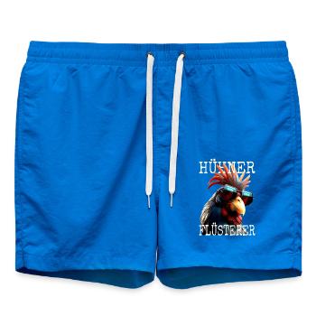 Chickens Whisperer Rooster Chicken Daddy Farmer Chicken - Swim Trunks - cobalt blue - Front