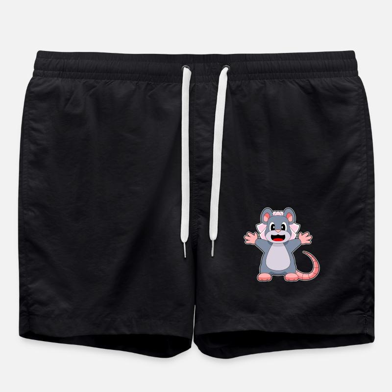 Mouse Bridal Veil Wedding - Swim Trunks - black