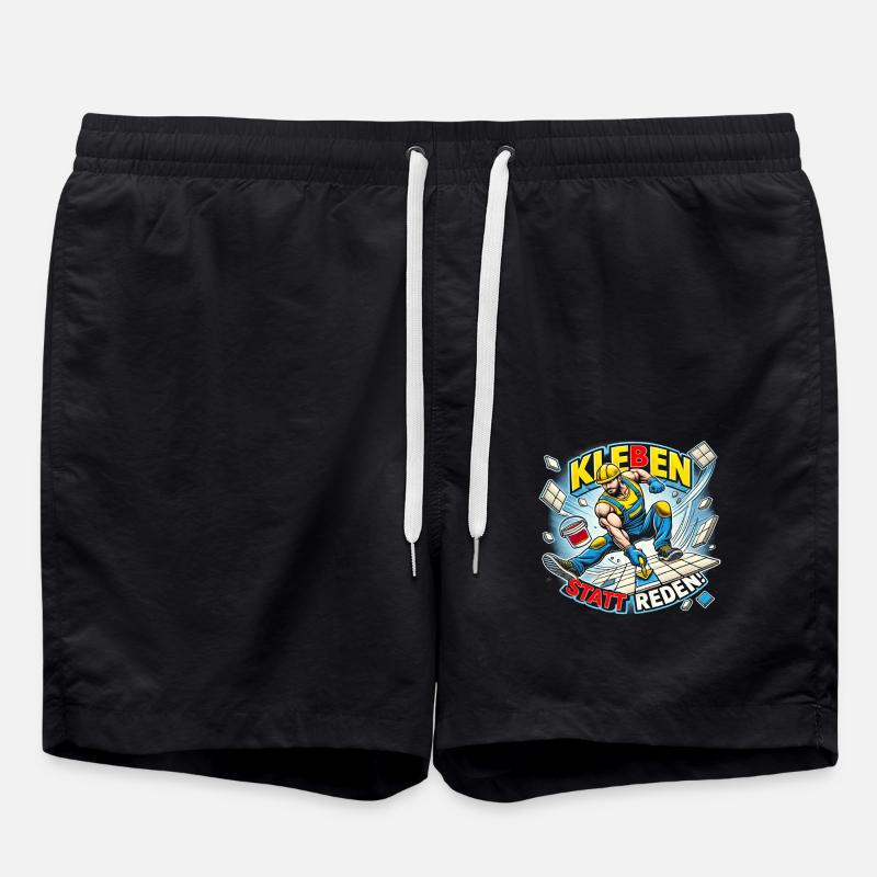 Sticking instead of talking - Swim Trunks - black