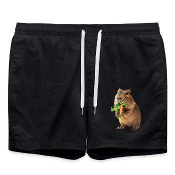 Capybara - Swim Trunks - black - Front - AI Model Male 185 light (185cm)