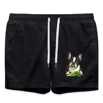 Hund - Badeshorts - Schwarz - Vorne - AI Model Male 185 light (185cm)