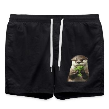 Loutre - Short de bain - noir - Devant - AI Model Male 185 light (185cm)