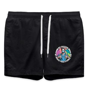 Nurse Practitioner My Passion My Nurse Healthcare - Badeshorts - Schwarz - Vorne - AI Model Male 185 light (185cm)