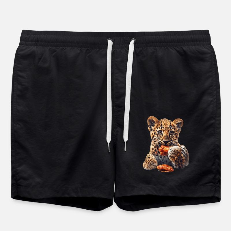 Leopard - Swim Trunks - black
