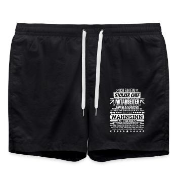 Proud Funny Coworker Gift Tee Shirt - Swim Trunks - black - Front - AI Model Male 185 light (185cm)