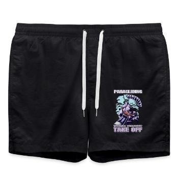Parapente – Là où les rêves s’envolent - Short de bain - noir - Devant - AI Model Male 185 light (185cm)