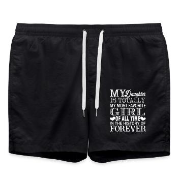Father's Day Love My Daughter - Swim Trunks - black - Front - AI Model Male 185 light (185cm)