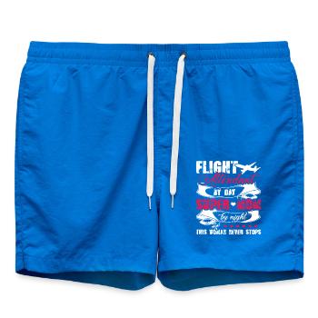 Flight Attendant Flight Attendant Mom - Swim Trunks - cobalt blue - Front