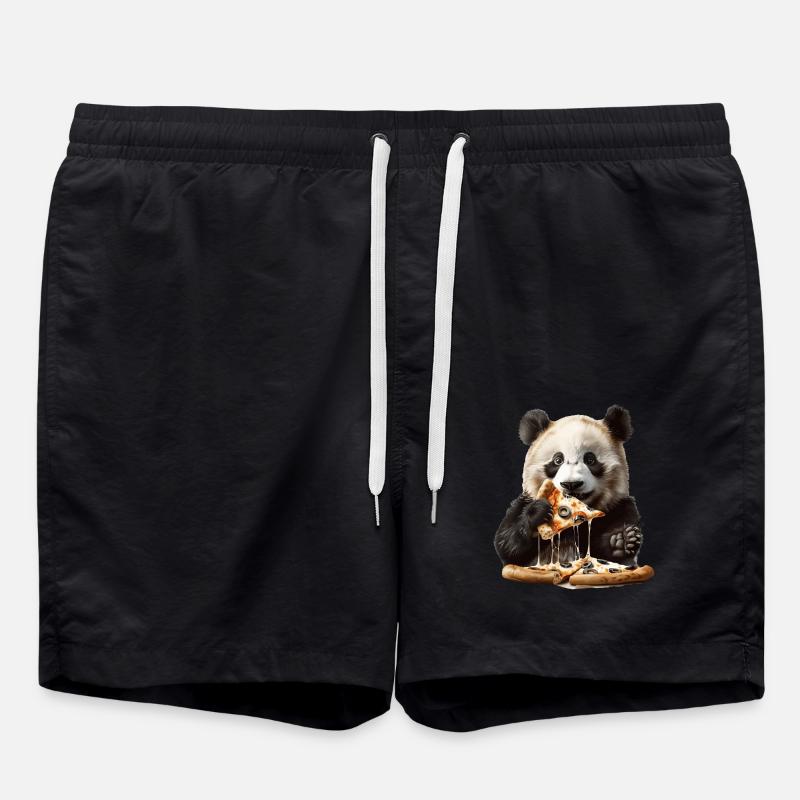Panda - Badeshorts - Schwarz