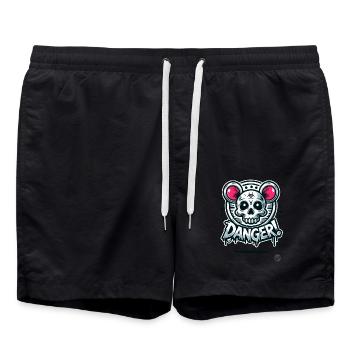 Dangereux hamster rat crâne - Short de bain - noir - Devant - AI Model Male 185 light (185cm)