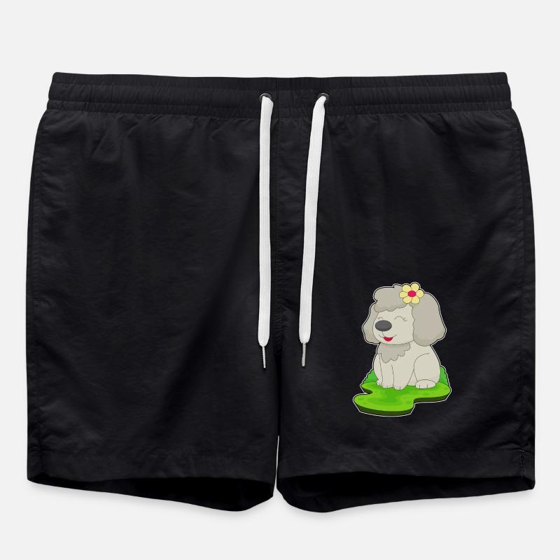 Dog Flower - Swim Trunks - black