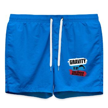 Gravity Is My Childhood Nemesis – Paragliding Fun - Badeshorts - Cobalt blue - Vorne