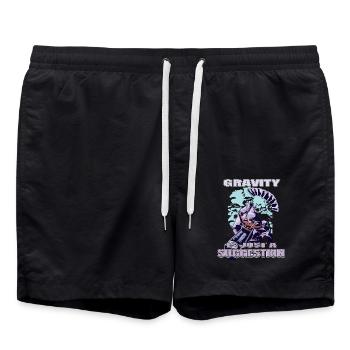 Gravity Is Just a Suggestion – Paragliding - Badeshorts - Schwarz - Vorne - AI Model Male 185 light (185cm)