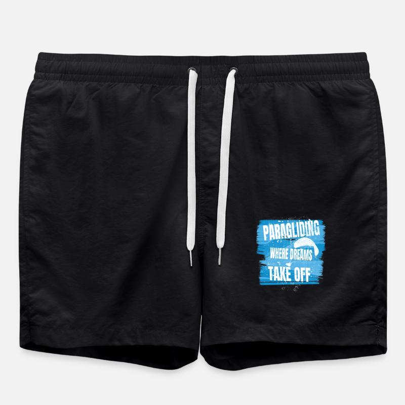 Paragliding: Where Dreams Take Off - Swim Trunks - black