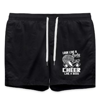 Cheerleading Act Like A Leader Cheer Like A - Swim Trunks - black - Front - AI Model Male 185 light (185cm)