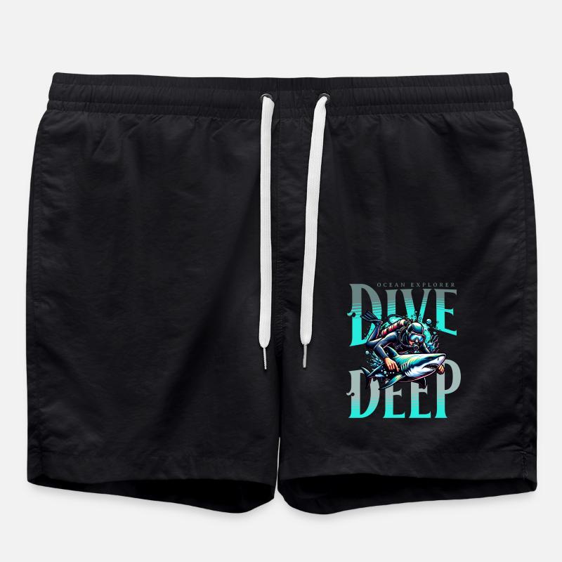 Diving Divers - Swim Trunks - black