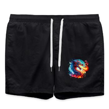 Dragon - Swim Trunks - black - Front - AI Model Male 185 light (185cm)