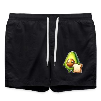 Avocado Toast - Badeshorts - Schwarz - Vorne - AI Model Male 185 light (185cm)