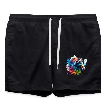 Cheval - Short de bain - noir - Devant - AI Model Male 185 light (185cm)