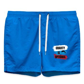 Gravity Is Optional – Paragliding Freedom - Swim Trunks - cobalt blue - Front