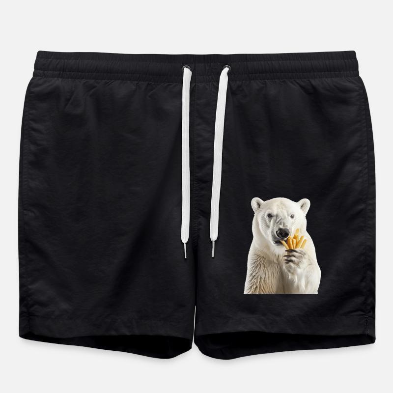 Ours blanc - Short de bain - noir
