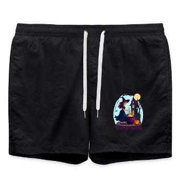 Magical Witches Outfit Women's Halloween - Swim Trunks - black - Front - AI Model Male 185 light (185cm)