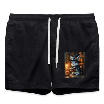 Cadeau d’Halloween Femmes Lapin Hommes Enfants Décoration - Short de bain - noir - Devant - AI Model Male 185 light (185cm)