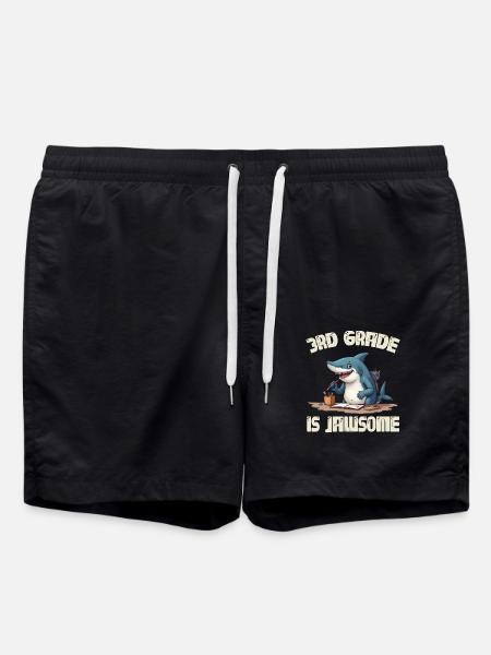3rd Grade is Jawsome 300 - Swim Trunks - black