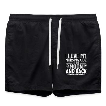 Nursing Aide I Love My Nursing Aide - Swim Trunks - black - Front - AI Model Male 185 light (185cm)