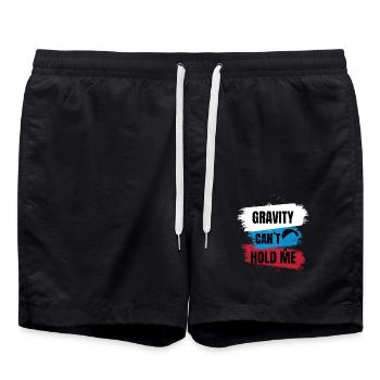 Gravity Can’t Hold Me – Conception du parapente - Short de bain - noir - Devant - AI Model Male 185 light (185cm)