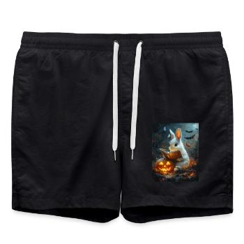 Halloween Lapin Cadeau Femmes Hommes Enfants Décoration - Short de bain - noir - Devant - AI Model Male 185 light (185cm)