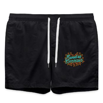 Math Teacher Sweet As Pi Day - Swim Trunks - black - Front - AI Model Male 185 light (185cm)
