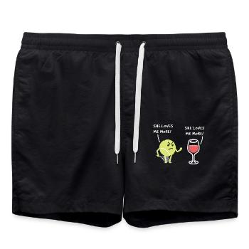 Sport Racket She Loves Me More Tennis - Swim Trunks - black - Front - AI Model Male 185 light (185cm)