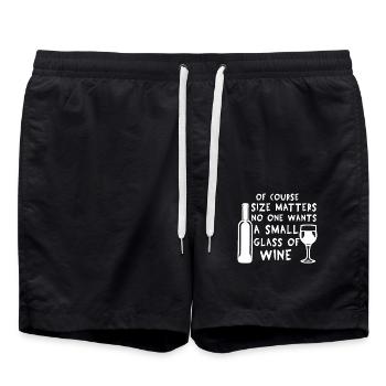 Cocktail Personne ne veut d’un petit verre de vin - Short de bain - noir - Devant - AI Model Male 185 light (185cm)